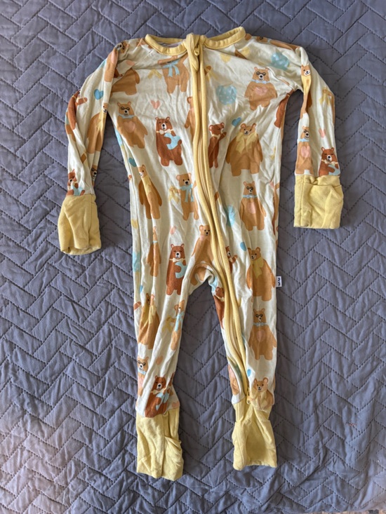 Little Sleepies Other - Little Sleepies Cream Sleeper with Brown Bear - Bear Hugs 🎗️